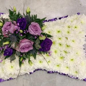 Purple & White Pillow