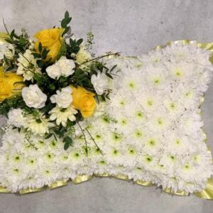 Yellow & White Pillow